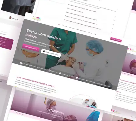 Screenshots do Site da OrthoExcellence