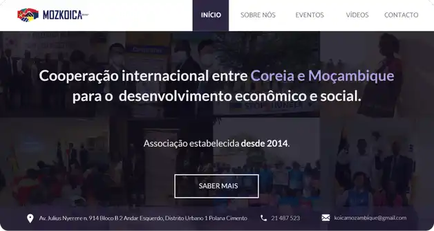 Imagens do website da mozkoica